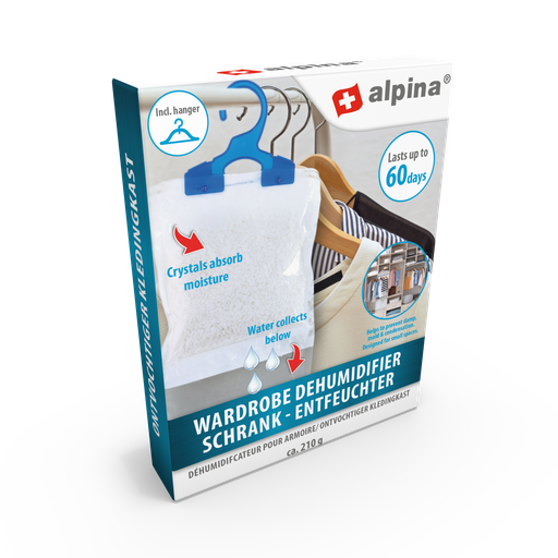 [871125224931] ALPINA Wardrobe Dehumidifier 210g with Hanger