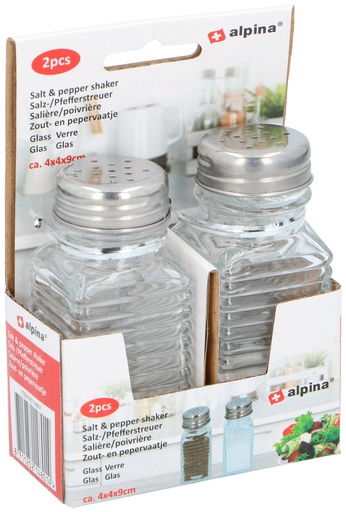 [871125214801] ALPINA Salt and Pepper Shaker 4x4x9cm