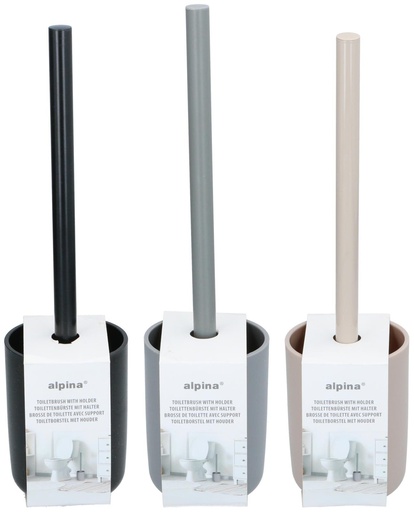 [871125230430] ALPINA Toilet Brush with Holder Ø9x36cm