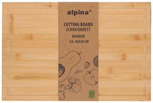[871125255324] ALPINA Bamboo Cutting Board 45x30 cm