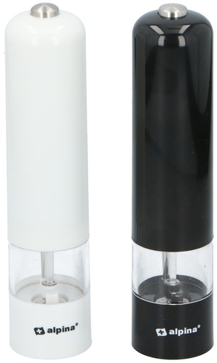 [871125255292] ALPINA Electric Salt and Pepper Mill Ø5.25x22.5cm