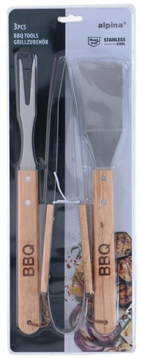 [871125229048] ALPINA BBQ Tools Spatula Fork Tongs 34cm