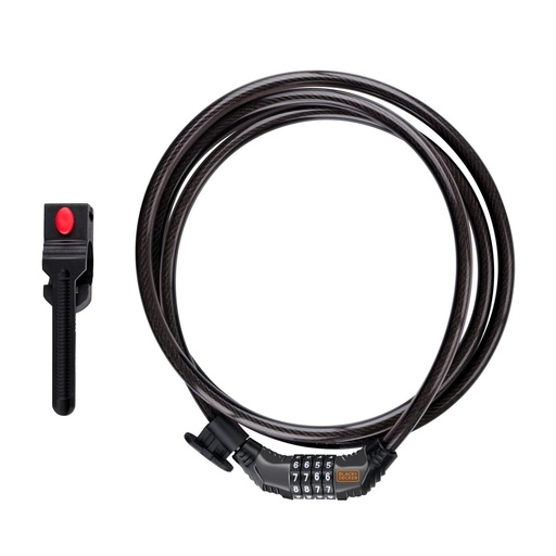 [871125223396] BLACK+DECKER Bike Combination Lock Ø10x900mm