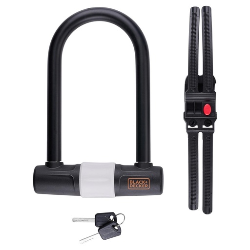 [871125223388] BLACK+DECKER Frame Lock U-shape Ø14x25cm 1400g Black