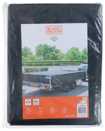 [871125223594] BLACK+DECKER Cargo Tarpaulin 3x4m