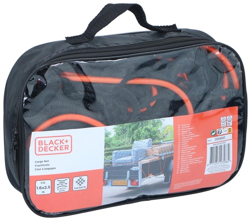 [871125223588] BLACK+DECKER Trailer Net 1.6x2.5m Black