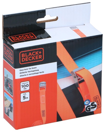 [871125223654] BLACK+DECKER Tie Down 100kg 5m