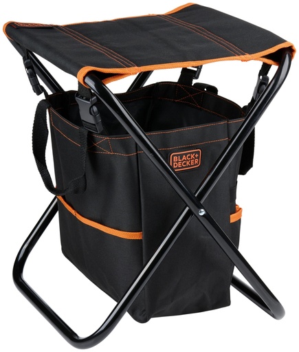 [871125243589] BLACK+DECKER Garden Stool with Tool Bag