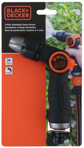[871125223579] BLACK+DECKER 3-Way Adjustable Spray Nozzle