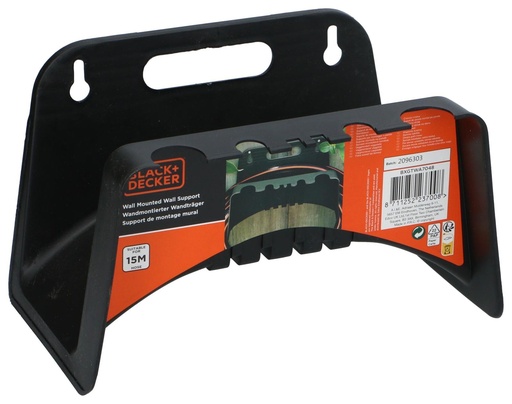[871125223700] BLACK+DECKER Wall Mounted Garden Hose Holder 23x14.5x14.5cm