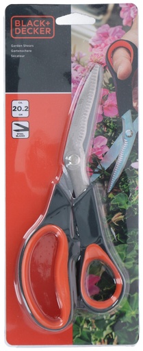 [871125223538] BLACK+DECKER Garden Shears 20.2cm Ergonomic Handle
