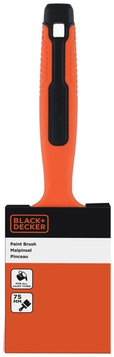[871125225582] BLACK+DECKER Paint Brush Flat 75mm