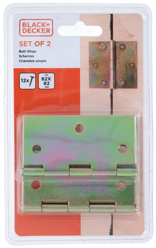 [871125223887] BLACK+DECKER Table Hinge 8.2x8.2cm