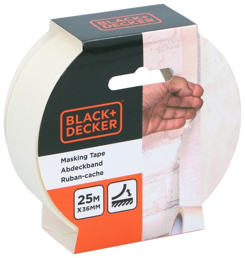 [871125223867] BLACK+DECKER Masking Tape 36mm x 25m