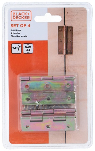 [871125223889] BLACK+DECKER Table Hinge 6.4x3.4cm