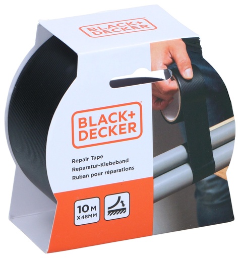 [871125223877] BLACK+DECKER Black Tape 48mm x 10m