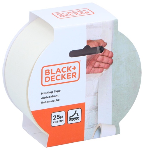 [871125223868] BLACK+DECKER Masking Tape 48mm x 25m
