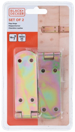 [871125223886] BLACK+DECKER Table Hinge 19.5x3.5cm