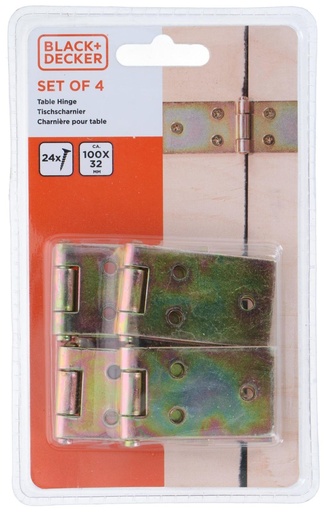 [871125223888] BLACK+DECKER Table Hinge 10.1x3.2cm