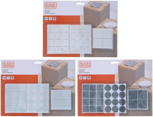 [871125223998] BLACK+DECKER Anti-Skid Furniture Protection Pads Self-Adhesive