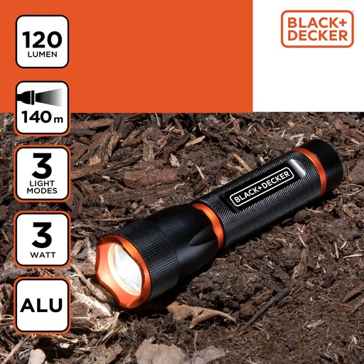[871125223513] BLACK+DECKER Torch LED 3W