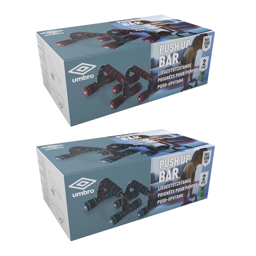 [871125226857] UMBRO Push Up Bar H-Style 20.5x14x14cm