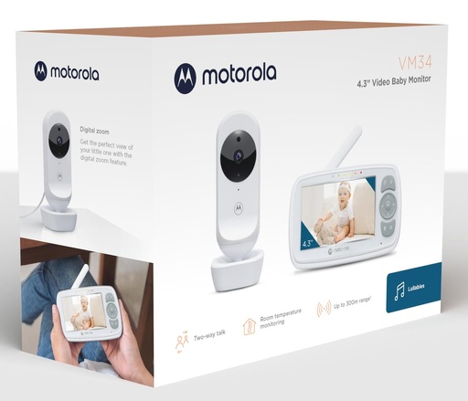 [505537471016] MOTOROLA Baby Monitor VM34 4.3 inch White UK