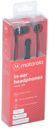 [501278603849] MOTOROLA In-ear earphones with microphone black
