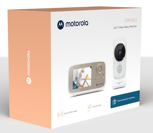 [505537471013] MOTOROLA Baby Monitor VM483 2.8 inch Video White