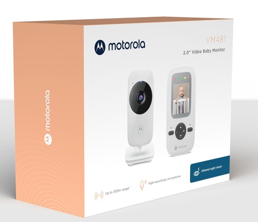 [505537471008] MOTOROLA Baby Monitor VM481 2 inch white