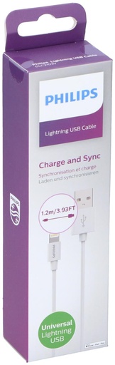 [489522910933] PHILIPS Charging Cable Lightning 1.2M