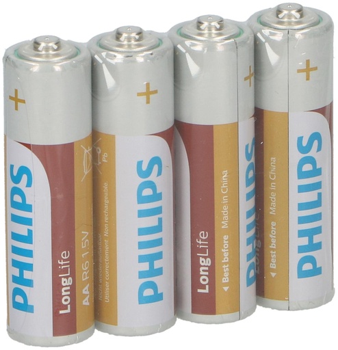 [871258154964] PHILIPS AA R6 1.5V Battery Long Life