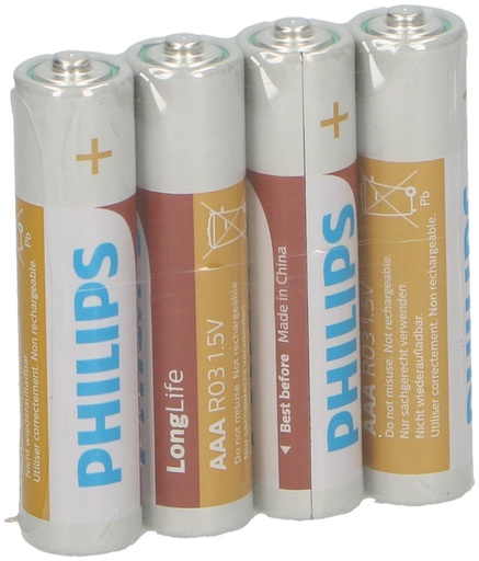 [871258154961] PHILIPS AAA R03 Longlife Battery
