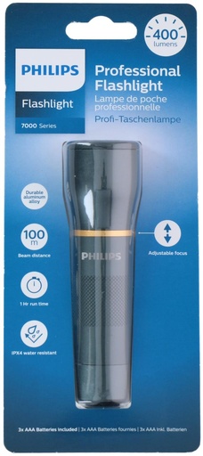[489522911407] PHILIPS Flashlight 400Lm IPX4