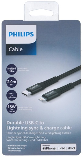 [489522911983] PHILIPS USB-C to Lightning Cable 18W