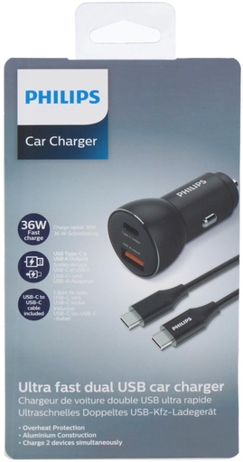 [489522911989] PHILIPS Car Charger 36W