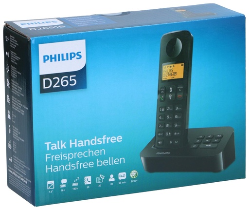 [489522912597] PHILIPS Cordless Phone D2651B/01