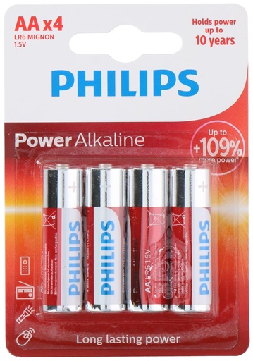[695903384002] PHILIPS AA Battery LR6 Powerlife 1.5V