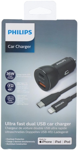 [489522911988] PHILIPS Car Charger 36W