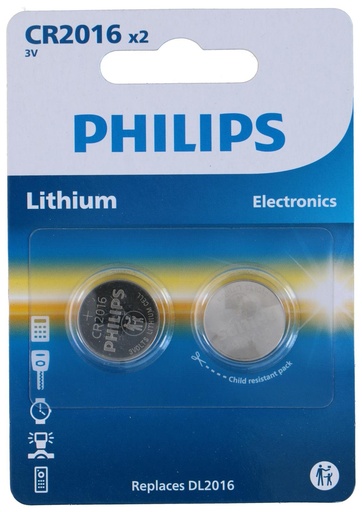 [489522911271] PHILIPS Button Cell CR2016 3V