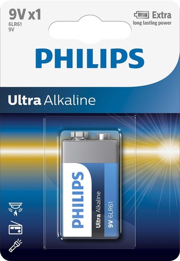 [871258155713] PHILIPS Ultra Alkaline 9V Battery 6LR61