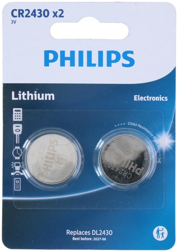 [489522911847] PHILIPS Lithium Coin Cell CR2430 3V