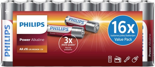 [871258163250] PHILIPS AA Alkaline Battery LR6 Powerlife