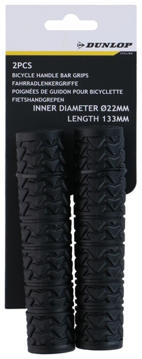 [871125230666] DUNLOP Bicycle Handlebar Grips Ø28mm Black