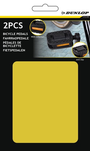 [871125247622] DUNLOP Bike Pedals Black with Reflectors
