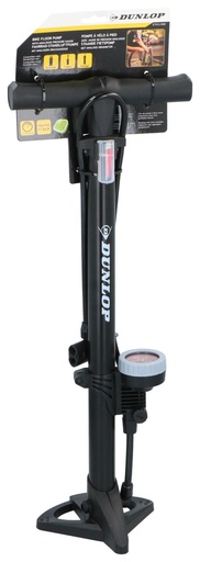 [871125210233] DUNLOP Bicycle Floor Pump with Pressure Gauge