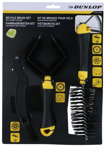 [871125210226] DUNLOP Bicycle Brush Set 3-Piece