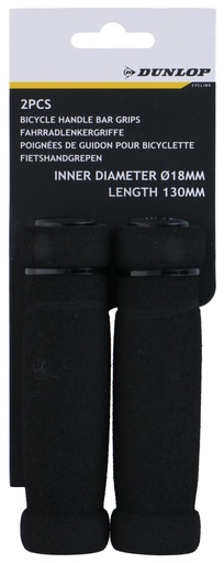 [871125230667] DUNLOP Bicycle Handlebar Grips Ø19.5/34.5x128mm