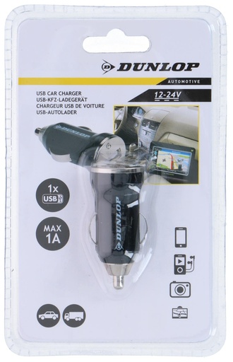 [871125205833] DUNLOP Usb Car Charger Mini 12/24V 1A