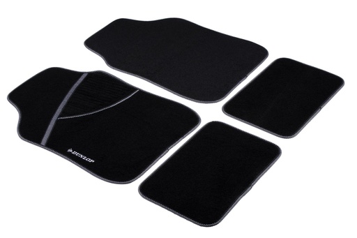 [871125223318] DUNLOP Car Mats 66x44cm Front 28x42cm Rear Grey